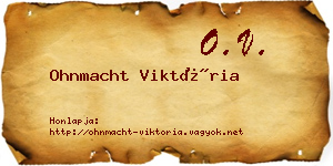 Ohnmacht Viktória névjegykártya